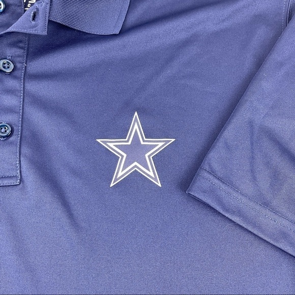 Dallas Cowboys Authentic Polo Mens 2XL Navy Blue Short Sleeve - Picture 3 of 7